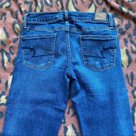 (american eagle) denim straight low rise medium wash jeans - Picture 5 of 8
